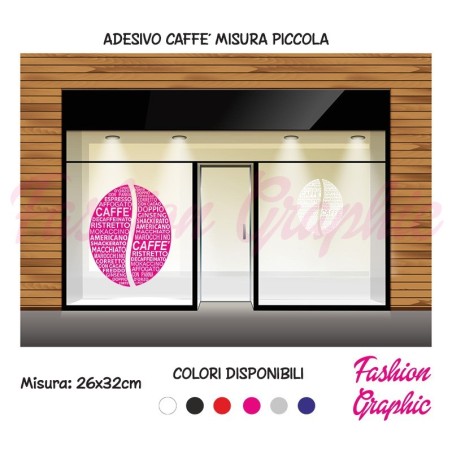 Adesivo chicco caffè tipi caffè sticker bar pub ristoranti misura piccola
