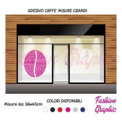 Adesivo chicco caffè tipi caffè sticker bar pub ristoranti misure grandi