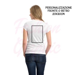 T-shirt uomo donna personalizzata stampa fronte o retro