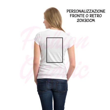 T-shirt uomo donna personalizzata stampa fronte o retro
