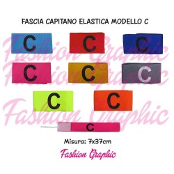 Fascia capitano elasticizzata modello C con laccio per braccio