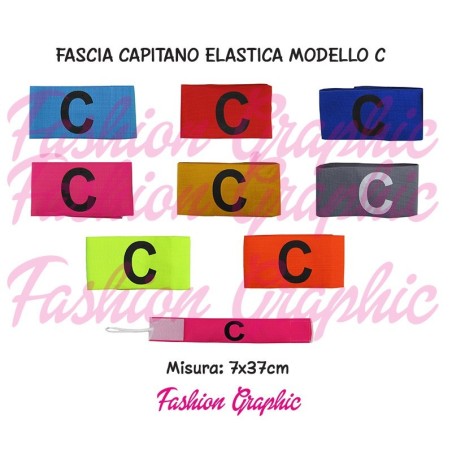 Fascia capitano elasticizzata modello C con laccio per braccio
