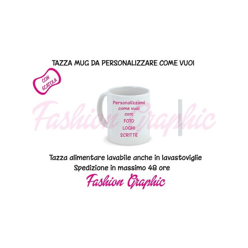TAZZA MUG PERSONALIZZATA CON FOTO, LOGHI O TESTI CON SCATOLA
