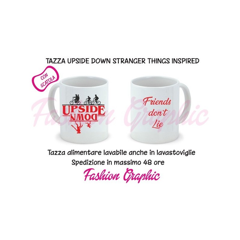 TAZZA MUG UPSIDE DOWN STRANGER THING INSPIRED SERIE TV