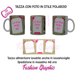 TAZZA MUG PERSONALIZZATA CON FOTO IN STILE POLAROID