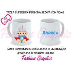 TAZZA MUG THOR SUPEROROE MARVEL CON NOME