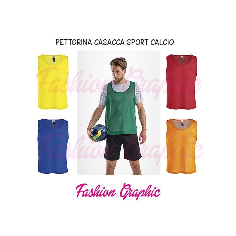 Pettorina casacca allenamento calcio rugby sport neutra