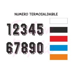 Numeri termosaldabili modello 3D maglie calcio, rugby, sport