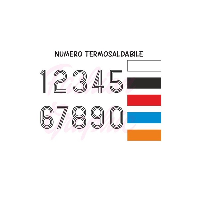 Numeri termosaldabili modello RIGATI H10cm maglie calcio, rugby, sport