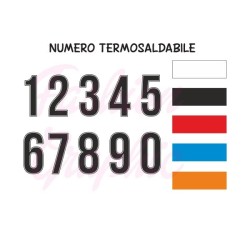 Numeri termosaldabili modello PROFILO H10cm maglie calcio, rugby, sport
