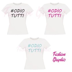 T-shirt donna ODIO TUTTI