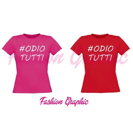 T-shirt donna ODIO TUTTI