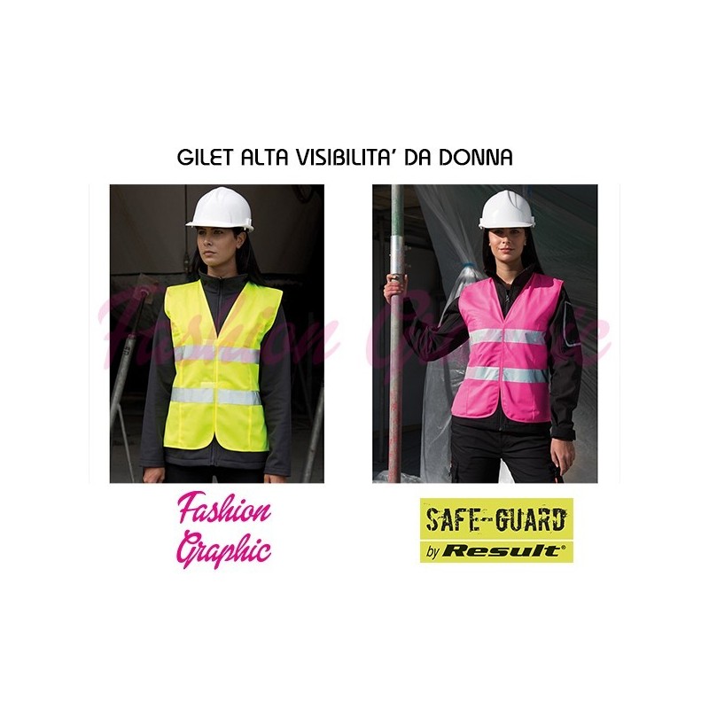 Gilet Alta Visibilità donna chiusura a strappo