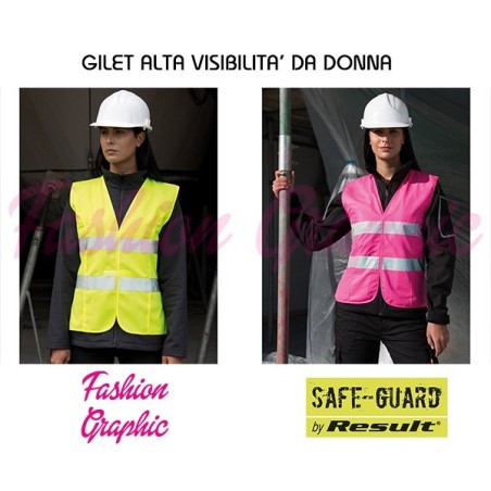 Gilet Alta Visibilità donna chiusura a strappo