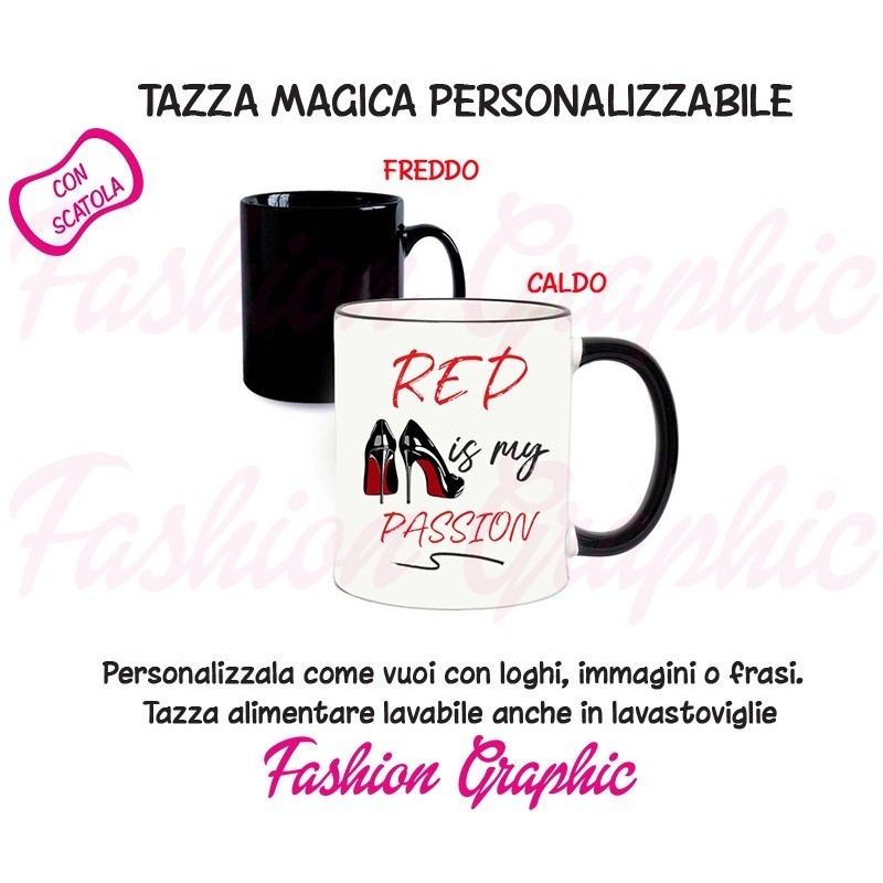 tazza magica mug personalizzata con loghi, foto, grafiche o testi