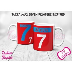 TAZZA MUG SEVEN FIGHTERS MILA E SHIRO INSPIRED DUE CUORI NELLA PALLAVOLO