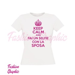 T-shirt keep calm fai un selfie con la sposa