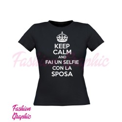 T-shirt keep calm fai un selfie con la sposa