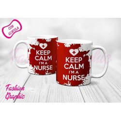 TAZZA MUG KEEP CALM AND I AM A NURSE INFERMIERA INFERMIERE