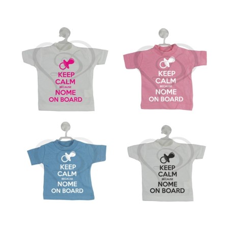 Mini t-shirt auto keep calm and nome on board
