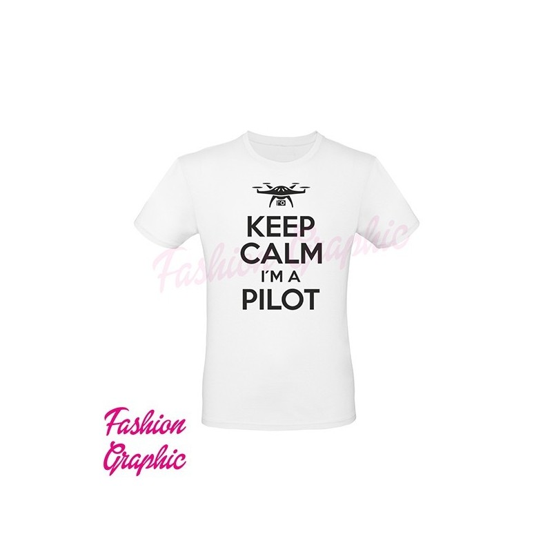 T-shirt Uomo Keep Calm Sono Un pilota Drone Pilot Pilota Dorni Pilota Apr