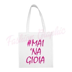 Borsa shopper Mai Na Gioia cotone manico lungo
