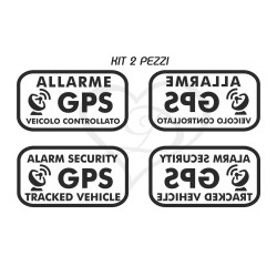 Kit adesivi antifurto satellitare gps stickers 70 130mm auto moto furgone camion