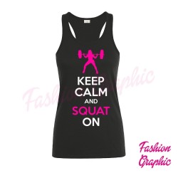 Canotta top Keep Kalm And SQUAT On