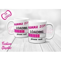 TAZZA MUG MAMMA O PAPA' LOADING CARICAMENTO ANNO A SCELTA