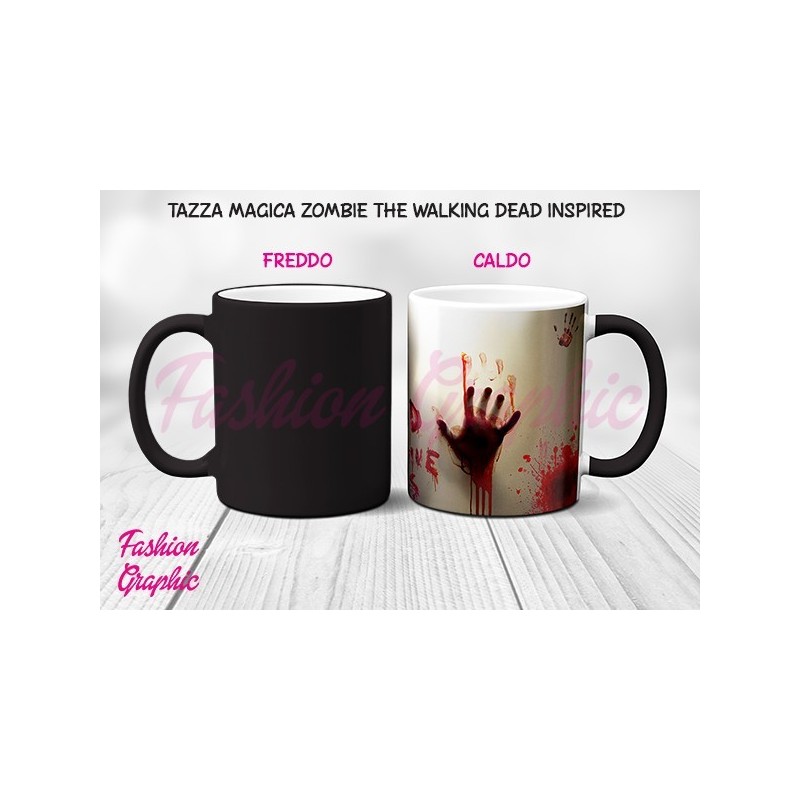 TAZZA MUG MAGICA ZOMBIE THE WALKING DEAD INSPIRED