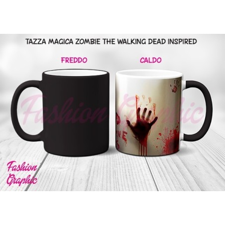 TAZZA MUG MAGICA ZOMBIE THE WALKING DEAD INSPIRED