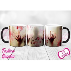 TAZZA MUG MAGICA ZOMBIE THE WALKING DEAD INSPIRED