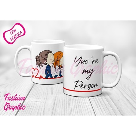 TAZZA MUG YOU ARE MY PERSON GREY'S ANATOMY INSPIRED