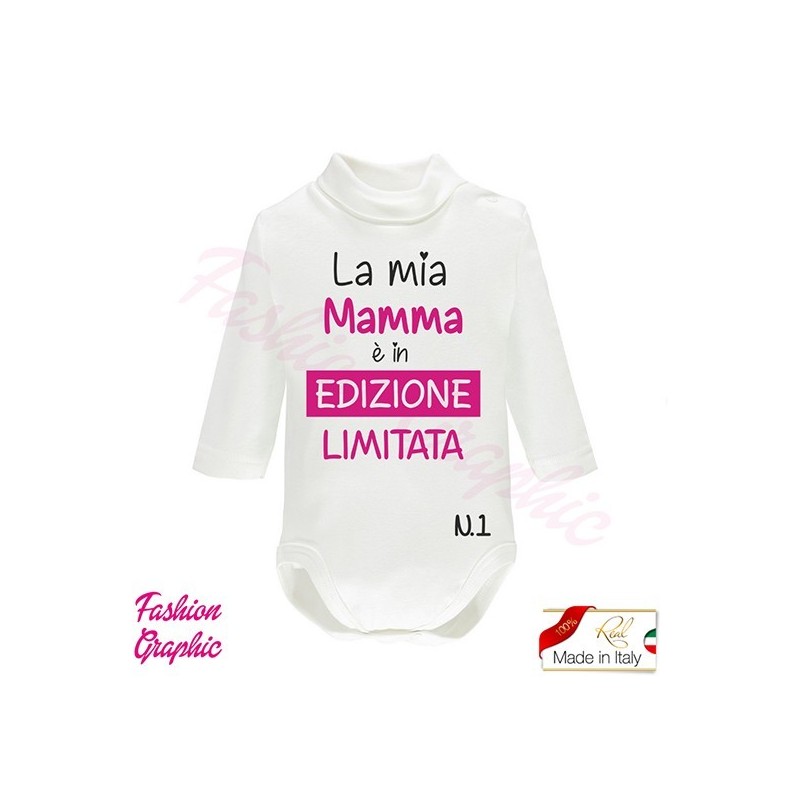 Body lupetto manica lunga mamma papà edizione limitata neonato neonata in caldo cotone