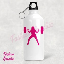 BORRACCIA ALLUMINIO SPORT KEEP CALM AND SQUAT ON DOPPIO TAPPO