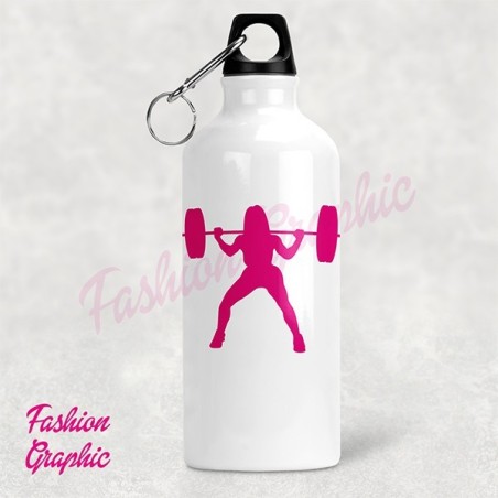 BORRACCIA ALLUMINIO SPORT KEEP CALM AND SQUAT ON DOPPIO TAPPO