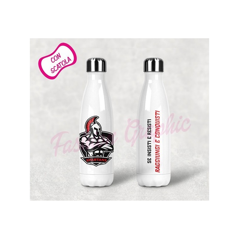 BOTTIGLIA TERMICA TERMOS ACCIAIO INOX SPARTANI SPARTANS BPA FREE