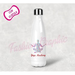 BOTTIGLIA TERMICA THERMOS PERSONALIZZATA LOGO STAMPA ACCIAIO INOX PERSONALIZZATA NOME BPA FREE