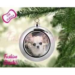 PALLA PALLINA NATALE PERSONALIZZATA CON FOTO ADDOBBI NATALIZI IDEA REGALO
