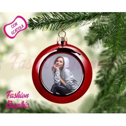 PALLA PALLINA NATALE PERSONALIZZATA CON FOTO ADDOBBI NATALIZI IDEA REGALO