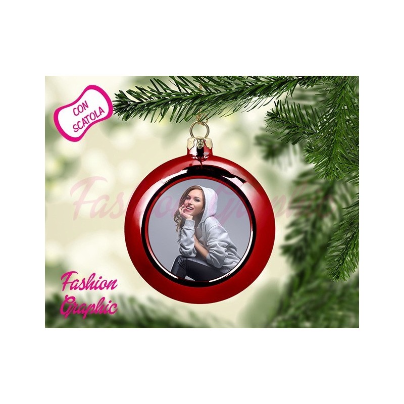 PALLA PALLINA NATALE PERSONALIZZATA CON FOTO ADDOBBI NATALIZI IDEA REGALO