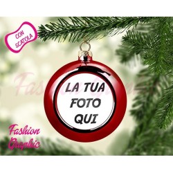 PALLA PALLINA NATALE PERSONALIZZATA CON FOTO ADDOBBI NATALIZI IDEA REGALO