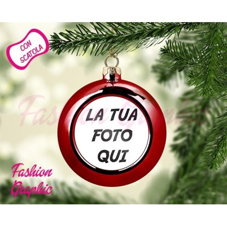 PALLA PALLINA NATALE PERSONALIZZATA CON FOTO ADDOBBI NATALIZI IDEA REGALO