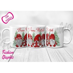 TAZZA BUON NATALE GNOMI BABBO NATALE MERRY CHRISTMAS IDEA REGALO
