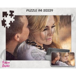 PUZZLE PERSONALIZZATO CON FOTO O IMMAGINE SCATOLA LATTA CUORE METALLLO A4 120 180 PEZZI