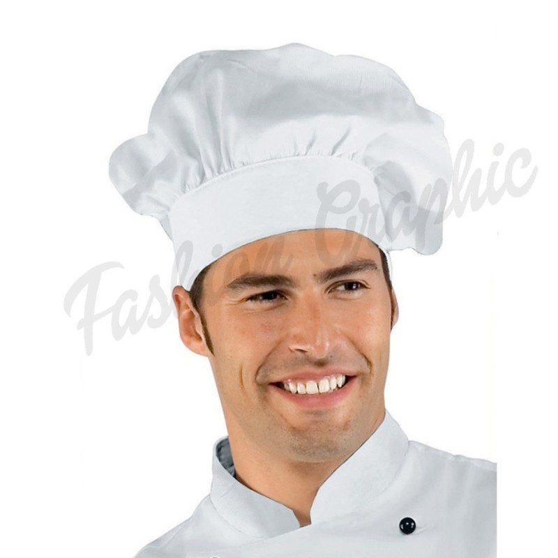 CAPPELLO CHEF CUOCO TOQUE PROFESSIONALE NEUTRO CUCINA