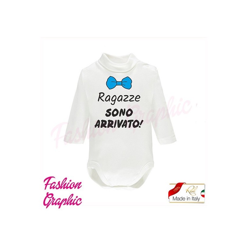 Body lupetto ragazze sono arrivato manica lunga neonato in caldo cotone made in italy