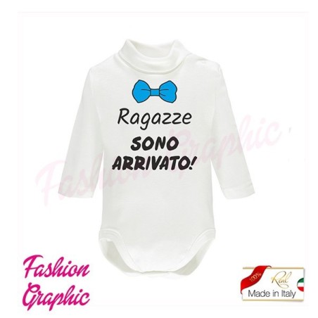 Body lupetto ragazze sono arrivato manica lunga neonato in caldo cotone made in italy