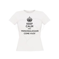 T-shirt donna KEEP CALM AND personalizzabile
