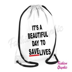 Zaino borsa sacca It'a a beautifull day to save lives grey's anatomy inspired scuola palestra sport fitness